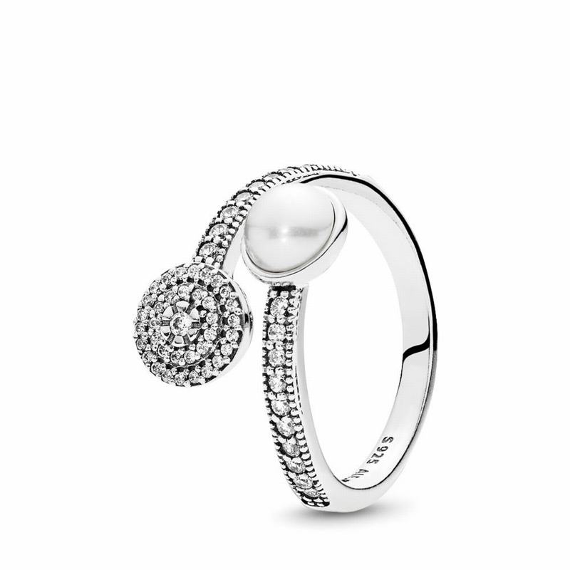 Pandora Luminous Glow Statement Ring - Sterling Silver/White/Mixed Stones/Cubic Zirconia - Canada |